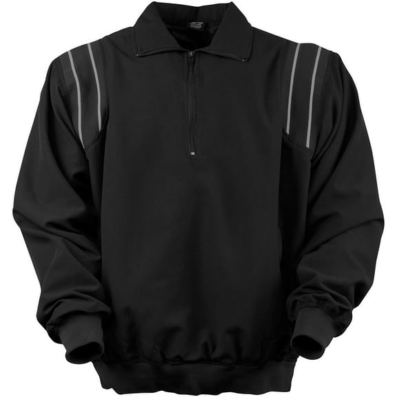 3N2 7200-01-M Umpire Half-Zip Jacket, Black - Medium