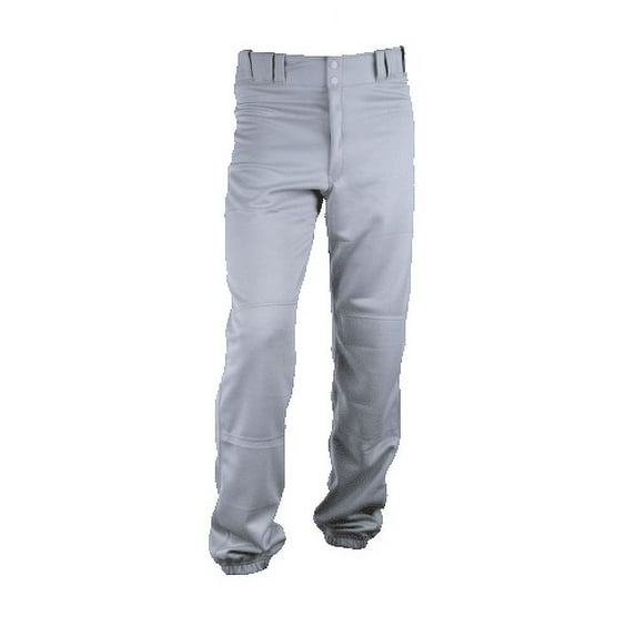 3N2 2570Y-05-YL Stock Poly Pant-Elastic Hem, Grey - Youth Large