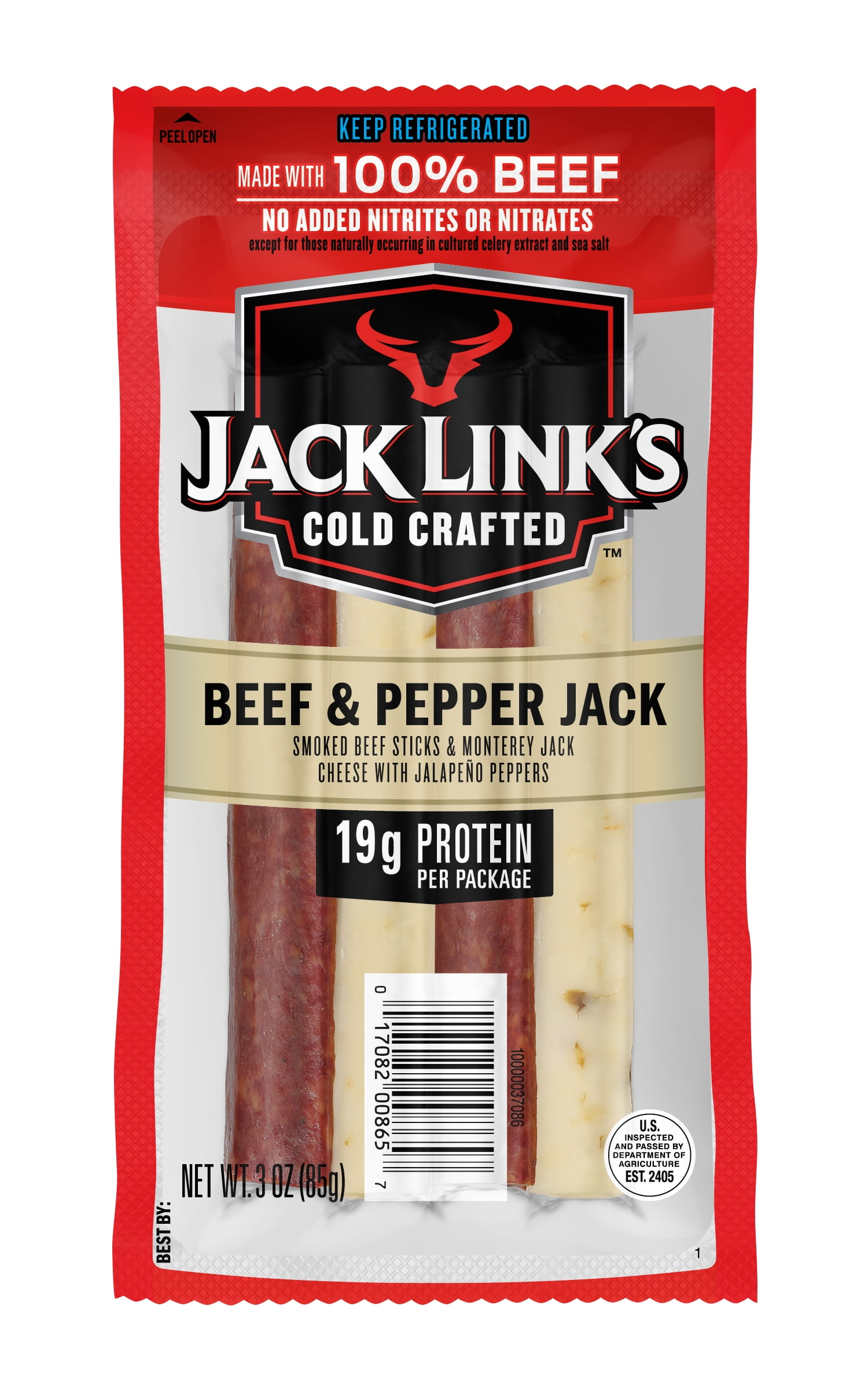3OZ JL ORIGINAL BEEF AND PEPPER JACK STICKS 1/1