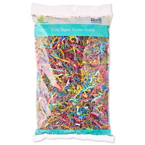 Paper Grass, Multicolor, 3 oz, Easter by Way To Celebrate