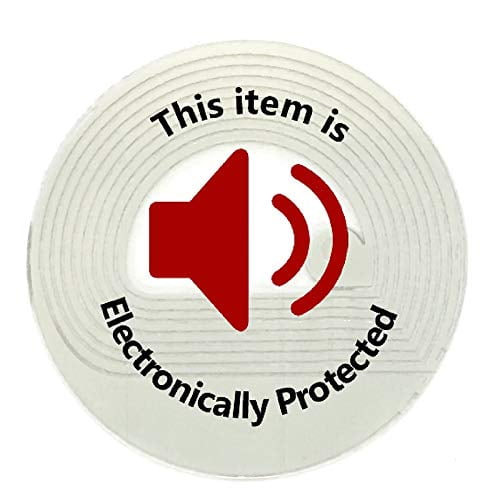 3Omm Round RF Label 8.2MHz Compatible w/Checkpoint Systems, Red Warning Soft Tag 2K per roll$$Safety & Emergency