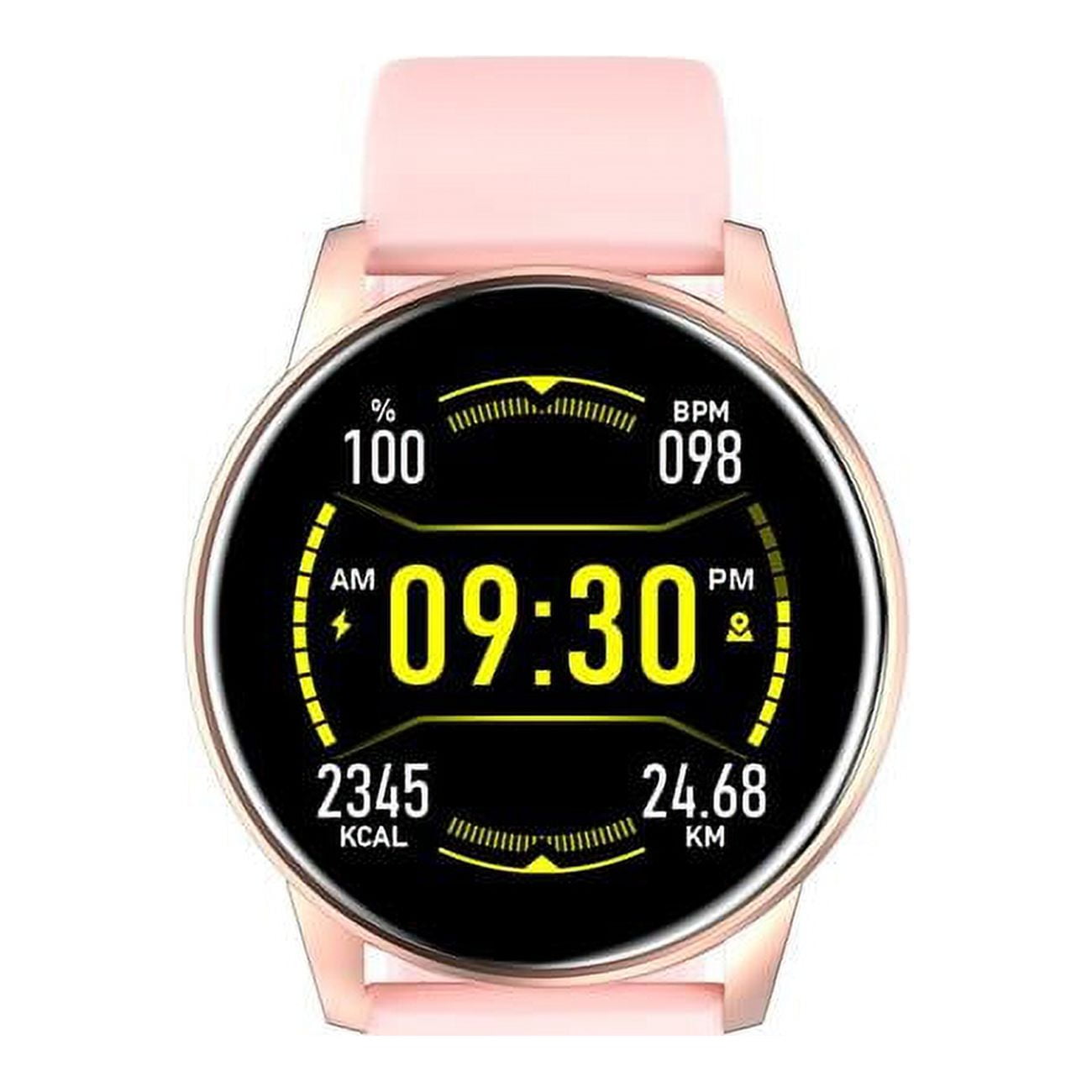 3P Experts ChronoWatch Round Smart Watch Full Touch Pink Walmart