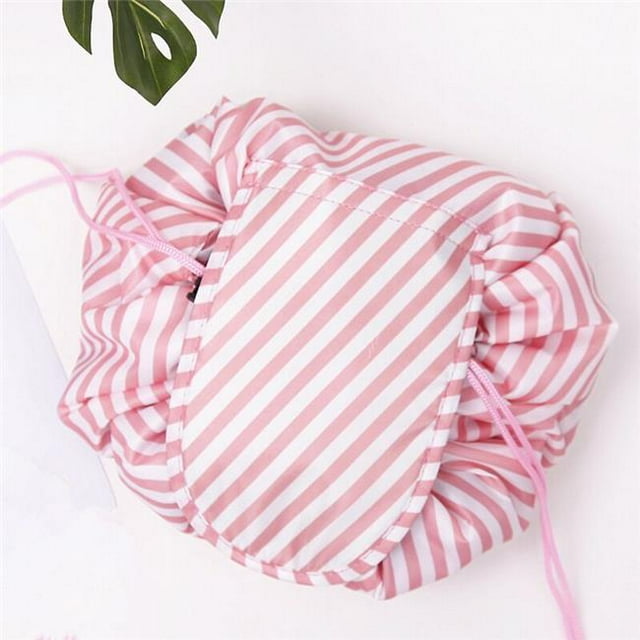 3P Experts Expandable Cosmetic Bag  Lines of Pink