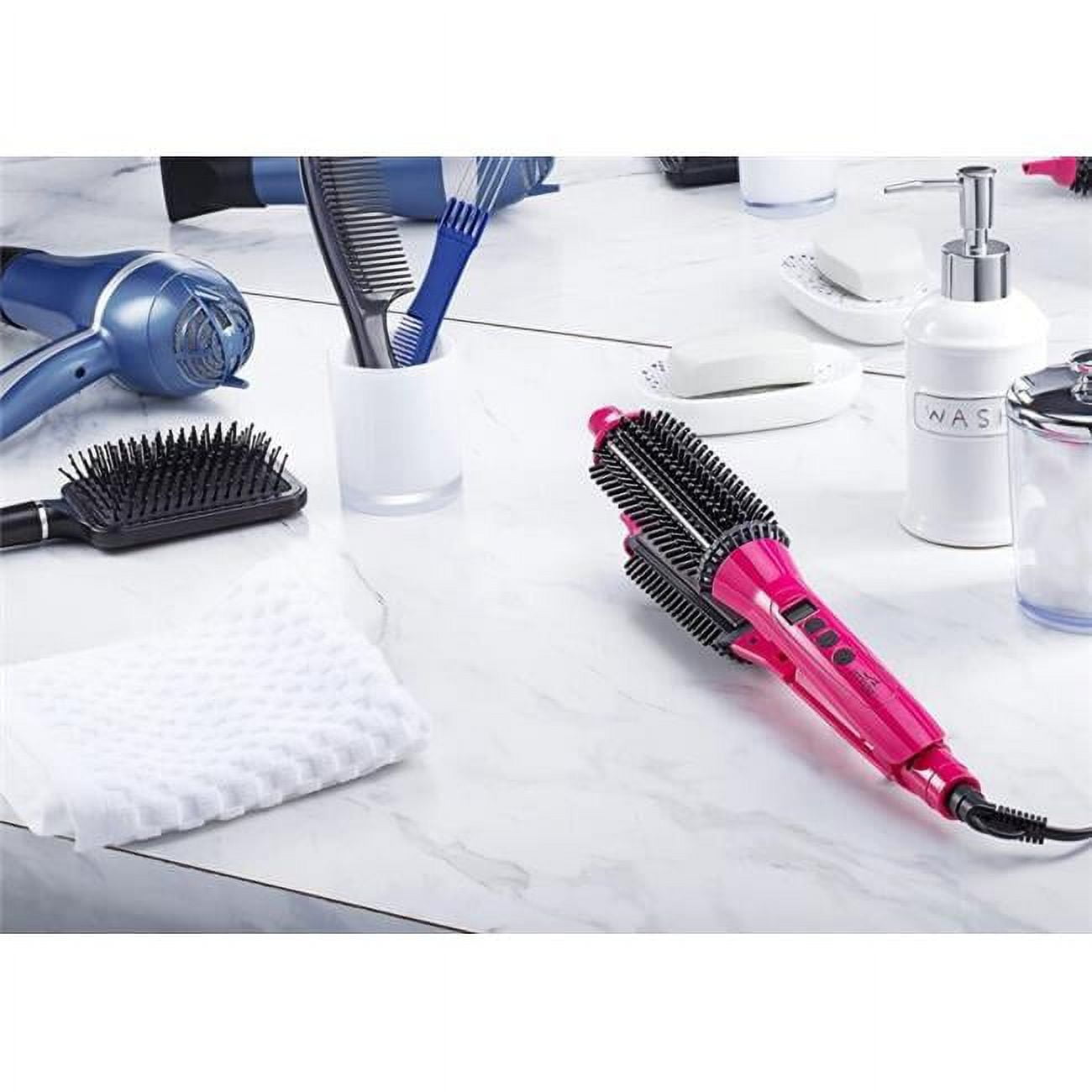Brush and flat iron combo top