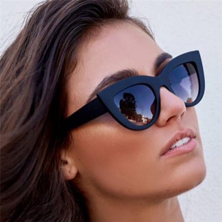 3P Experts Retro Cat Eye Sunglasses Black - Walmart.com display picture 3