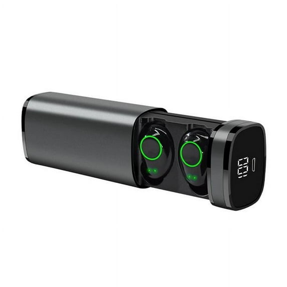 3P Experts VibeWire - V5.0 Touch Earbuds with Charging Case Black