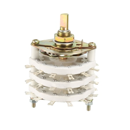 3P6T 3 Pole 6 Throw 3-Deck Band Channel Rotary Switch Selector