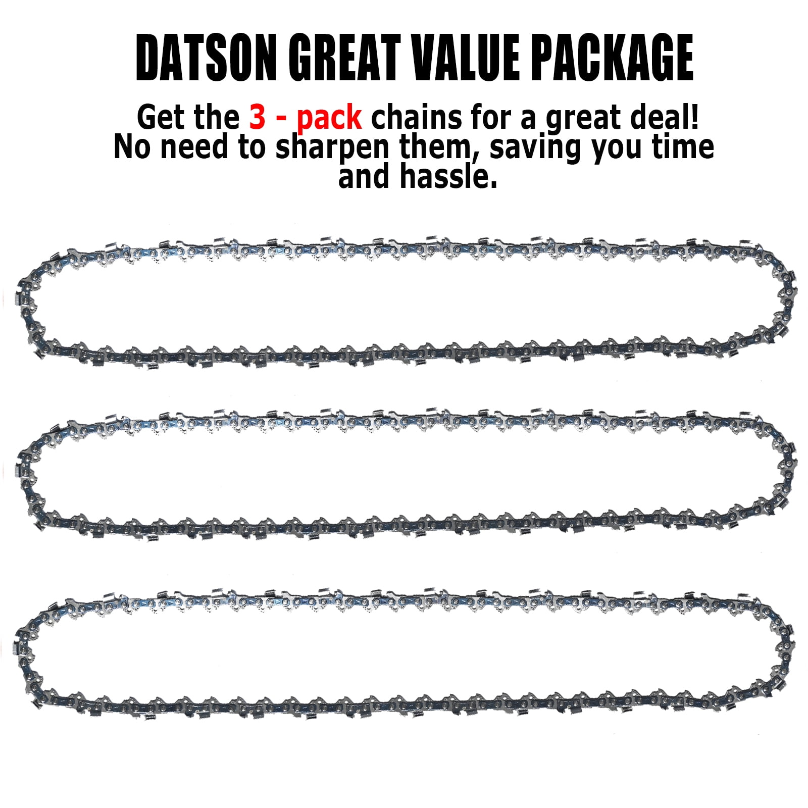 3PACK,20 INCH Chainsaw Saw Chain Blade 3/8"LP-.050-69DL replaces EGO CS2000/CS2005 56V Chainsaw