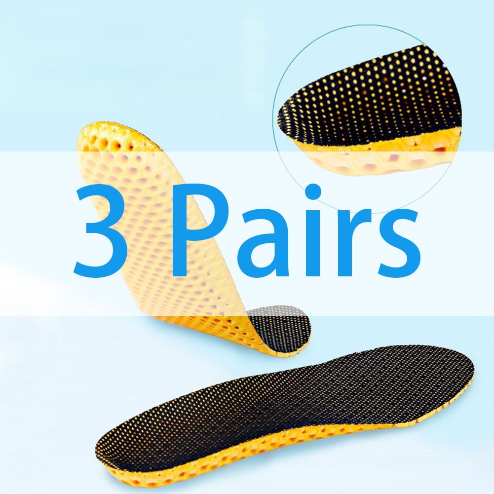 3PACK Insoles for Flat Feet Unisex, Cushion Plantar Fasciitis Memory