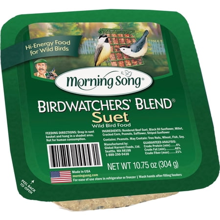 3PACK Morning Song 10.75 Oz. Birdwatcher's Blend Suet