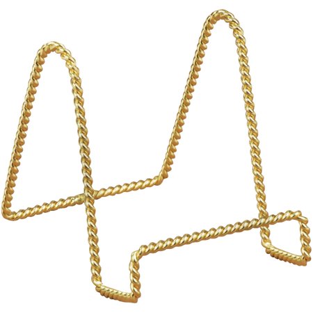 3PACK Tripar 3 In. Brass Twisted Wire Plate Stand