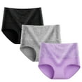 thumbnail image 1 of 3PC Cotton Womens Underwear Women's Underwear Cotton Lace High Waist Tummy Control Women Underwear Soft Stretchy Everyday Wear Comfortable Underwear for Women, 1 of 2