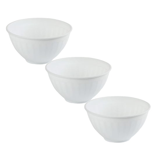 3PC 350 oz Large Capacity Mixing Bowl, 11.5"Nesting Salad Bowl, Deep Serving Bowl for Kitchen Prep & Baking