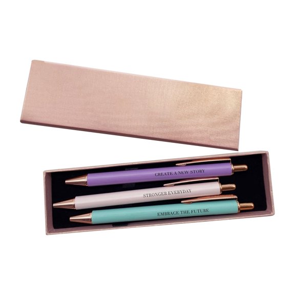 3PC 5.5 Inch Fancy Pen Set Pastel Pens No Bleed Through - Cool Fancy Pens Journaling for College, Office Inspirational
