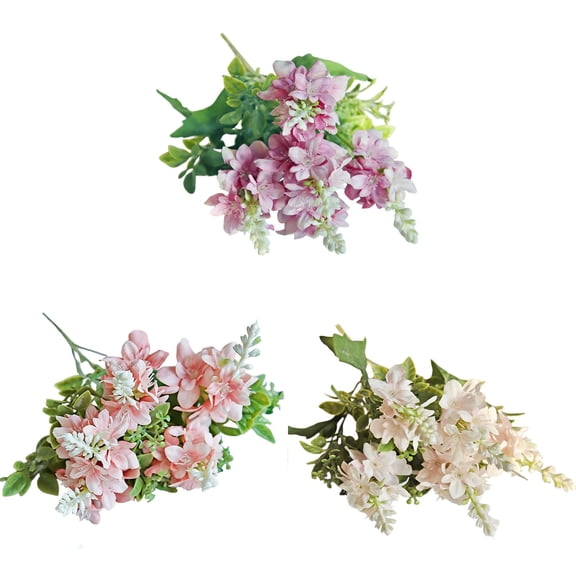 3PC Artificial Tail Orchid Flowers Bouquet For Home Decor Wedding Table Centerpieces Craft (32x14cm)
