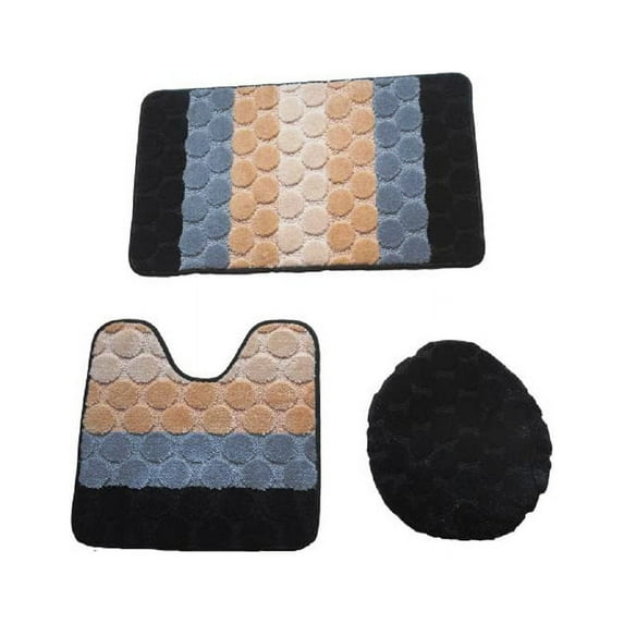 3PC BATH SET DREAM CIRCLE STANDER SIZE BLACK