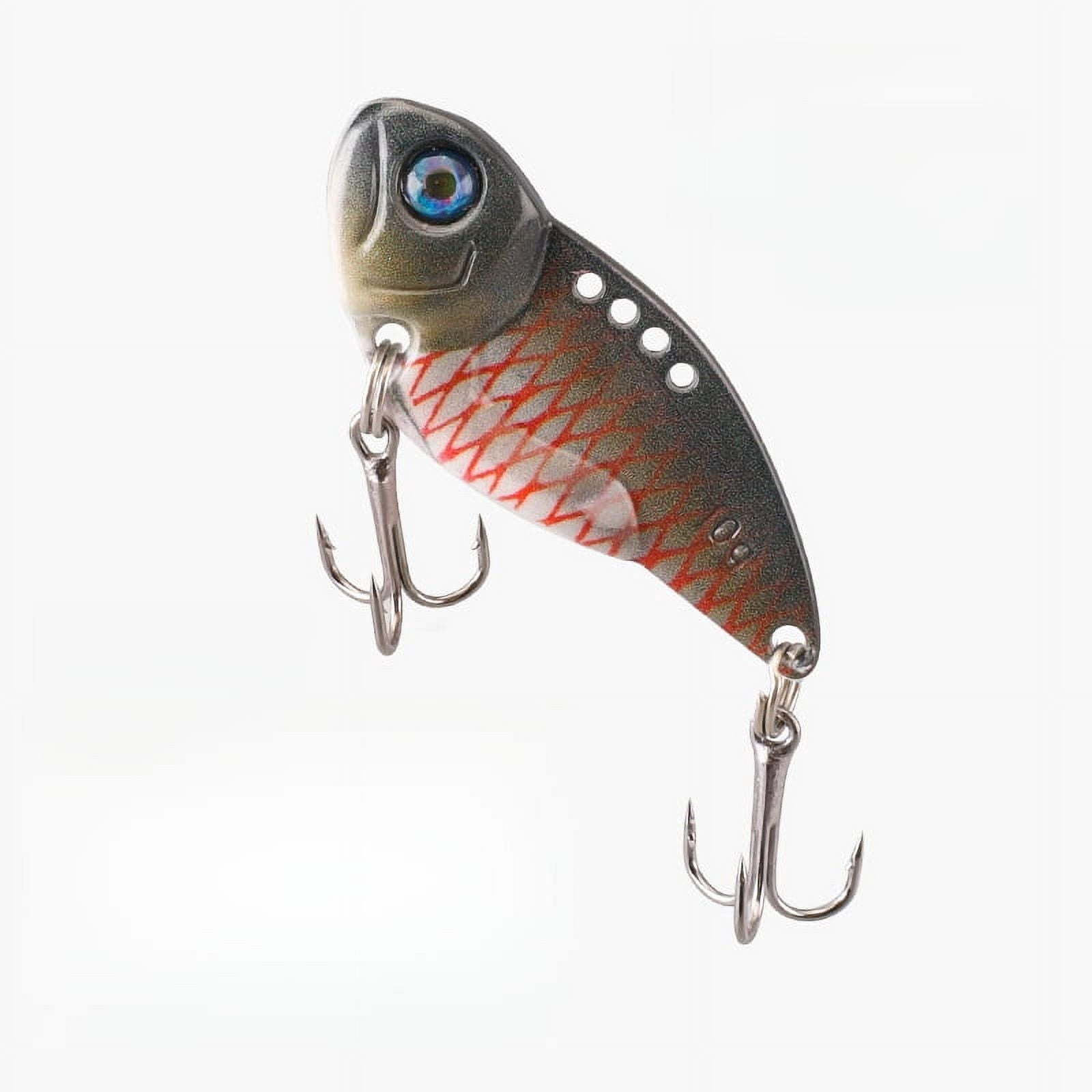 3PC BIQIANWO Fishing Lures Durable 3D Printed VIB Vibration Treble Hooks  Mackerel Bass Long Casting Fake Spinner bait - Walmart.com