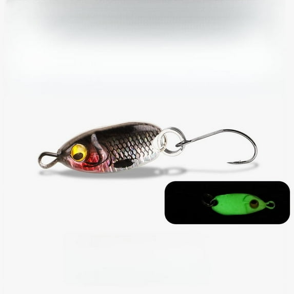 3PC BIQIANWO Fishing Lures Micro Sequin Set t Fake Bait Stream Red Tail Metal Professional Design Single Hook for Bass Trout