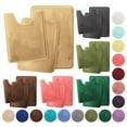 thumbnail image 1 of 3PC Bathroom Set Rug Contour Mat Toilet Lid Cover Plain Solid Color Bathmats, 1 of 8