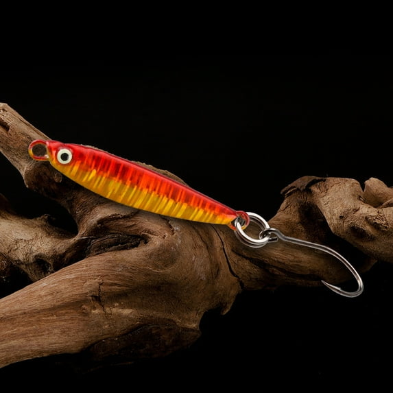 3PC Biqianwo Fishing Lures Micro Iron Plate Mini Small Iron Plate White Black ink Red Pink Blue Green Stream Bait