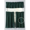 thumbnail image 1 of 3PC Blackout Window Treatment Kitchen Curtain Panel Tier & Valance Set, 1 of 2