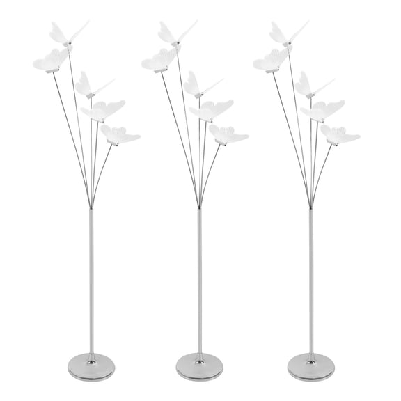 3PC Butterfly Floor Lamp Standing Lamp 15W 5*LEDs Party Atmosphere Prop Decor Iron, Acrylic  Electroplating Corded Electric 87*24*14cm