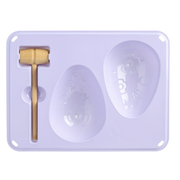 Way to Celebrate Breakable Egg Candy Mold Set, 3-Piece, Purple