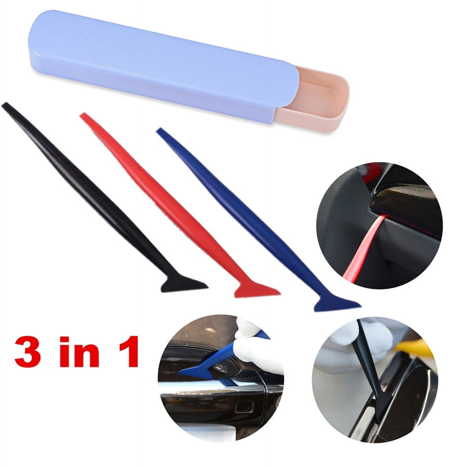 3PC Car Vinyl Wrap Tuck Tools Gasket Micro Squeegee for Window Tint Application