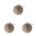 thumbnail image 1 of 3PC Christmas Hanging Ornaments Christmas Ball Ornaments Decorative Hanging Pendants, Champagne Glitter Shatterproof Baubles with Pearl Sequin Finishes for Xmas Tree 3.15Inch, 1 of 5