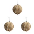 thumbnail image 1 of 3PC Christmas Hanging Ornaments Christmas Ball Ornaments Decorative Hanging Pendants, Champagne Glitter Shatterproof Baubles with Pearl Sequin Finishes for Xmas Tree 3.15Inch, 1 of 5