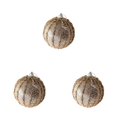 thumbnail image 1 of 3PC Christmas Hanging Ornaments Christmas Ball Ornaments Decorative Hanging Pendants, Champagne Glitter Shatterproof Baubles with Pearl Sequin Finishes for Xmas Tree 3.15Inch, 1 of 4