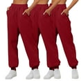 thumbnail image 1 of 3PC Comfrt Sweat Sets for Women Womens Fleece Joggers Maternity Joggers Fleece Lined Sweat Pants Women Womens Sherpa Lined Sweatpants Winter Warm Fleece Pants Knit Pant, 1 of 5