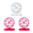 thumbnail interactive-video image 1 of Pink/Silver Disco Ball Paper Honeycomb Center Table Decoration, 3 Count, by Way To Celebrate, 1 of 6