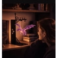 thumbnail image 1 of 3PC Hand Carved Iridescent Purple Dragon Hanging Bookend Light, Wrought Iron Weighted Book Holder Ambient Night Lamp, Fantasy Decor for Book Collectors & Dragon Fans, 1 of 8