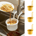 thumbnail image 1 of 3PC Drain Food Catcher Kitchen Sink, Hanging Sink Basket Holder for Kitchen Sink, Kitchen Sink Corner Strainer, Kitchen Filter Rack Sink Strainer for Food, 1 of 6