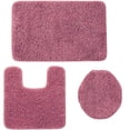 thumbnail image 1 of 3PC ELITE BATH RUG SET ROSE, 1 of 3