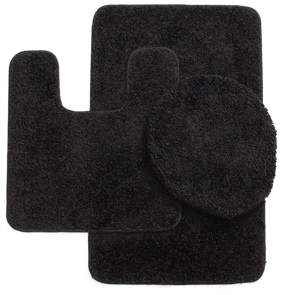 3PC ELITE BATHMAT SET BLACK