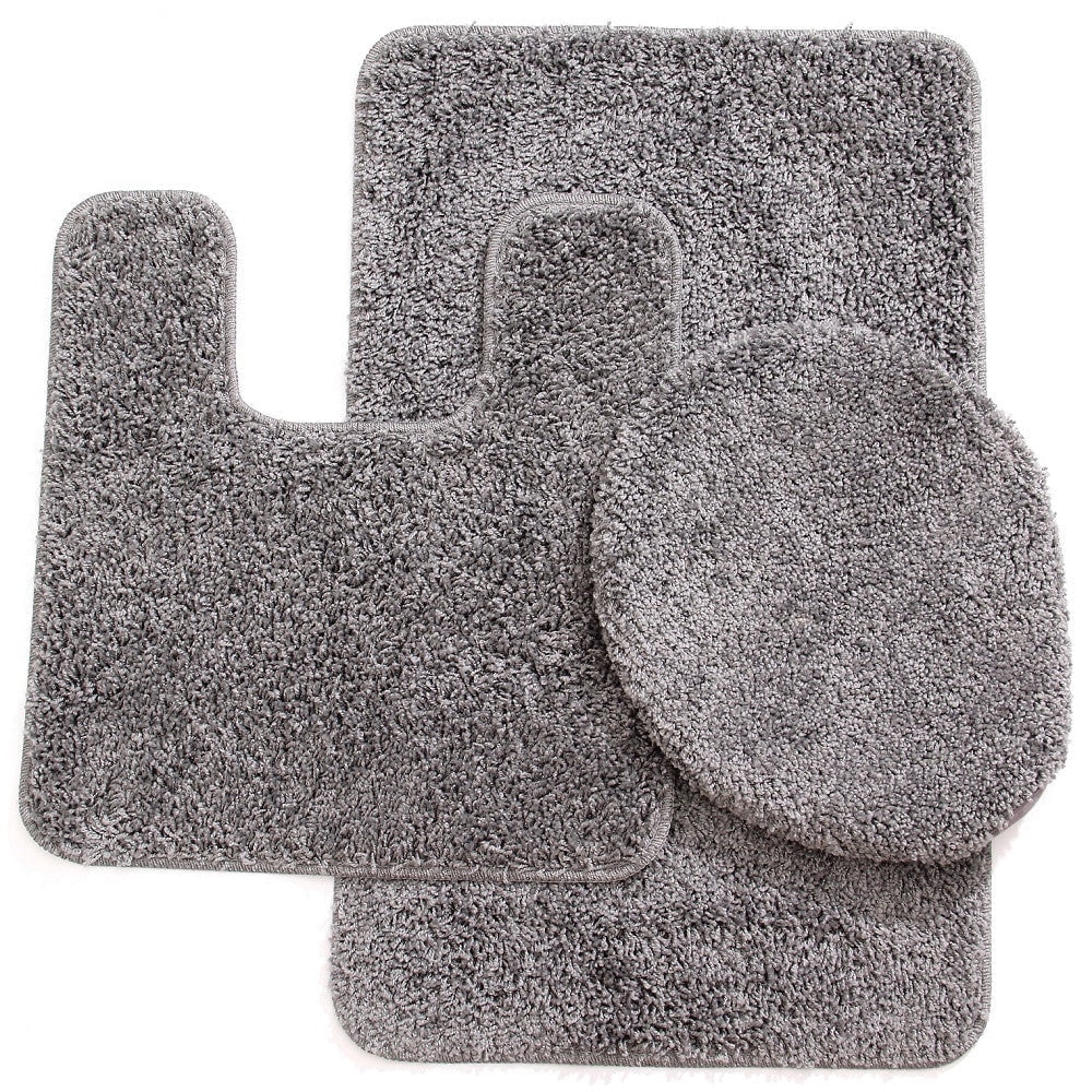 3PC ELITE BATHMAT SET GRAY