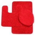 thumbnail image 1 of 3PC ELITE BATHMAT SET RED, 1 of 3
