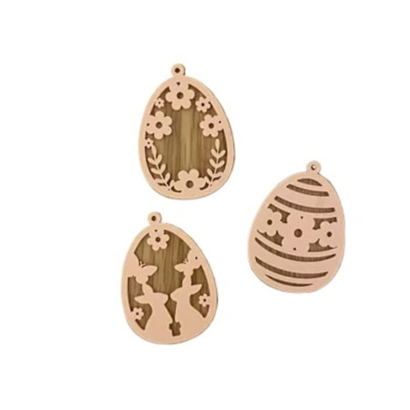 3PC Easter Egg Decoration Set 2 3D Printing Gift
