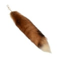 thumbnail image 1 of 3PC Fur Tail Keychain Set - Fluffy Animal Tail Keyring Charms for Women, 16" Realistic Therian Keychains for Bags, , Renaissance Fairs, 1 of 7
