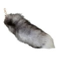 thumbnail image 1 of 3PC Fur Tail Keychain Set - Fluffy Animal Tail Keyring Charms for Women, 16" Realistic Therian Keychains for Bags, , Renaissance Fairs, 1 of 7