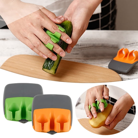 3PC Finger Vegetable Peeler Palm Peeler Kitchen Fruit Potato Peeler Pumpkin Carrot Cucumber Potato Peeler With Comfortable Rubber Finger Grip