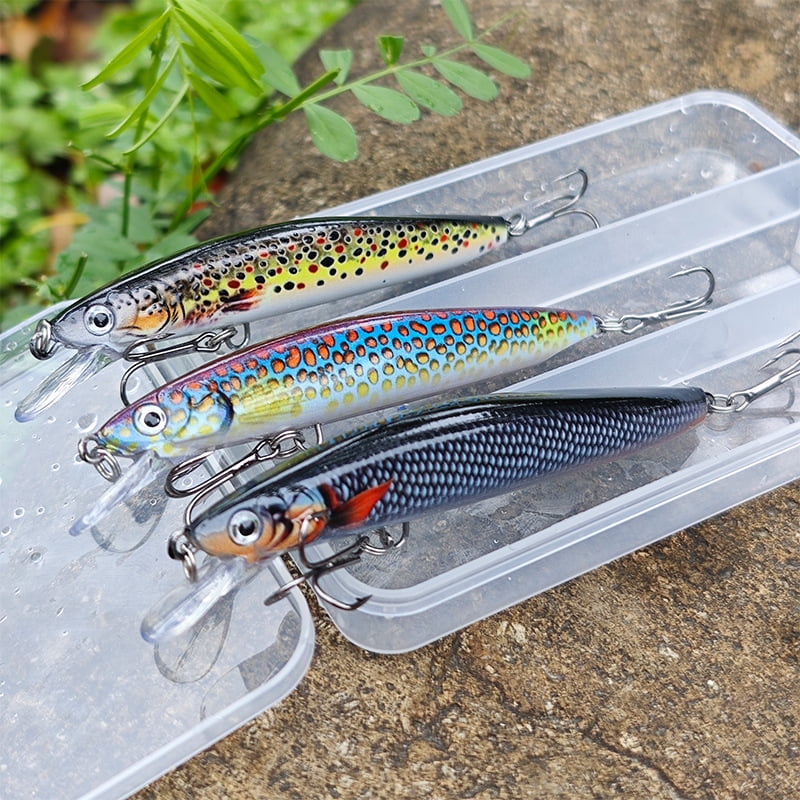3PC Fishing Lures Jigs Realistic 3D Printed Lure Bait Set realistic ...