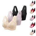 thumbnail image 1 of 3PC Front Closure Bras for Women Wireless Comfortable Daily Bra Seamless Full Coverage Sleep Bra Soft Support Underwear, 1 of 6