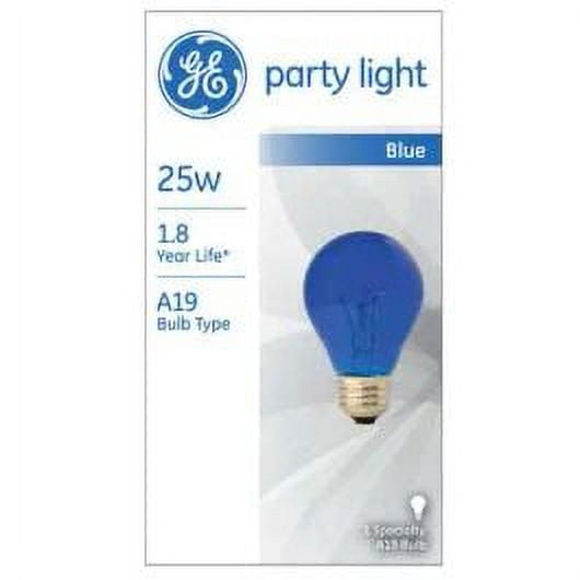 3PC GE Lighting 49724 25 Watt Translucent Blue Party Bulb