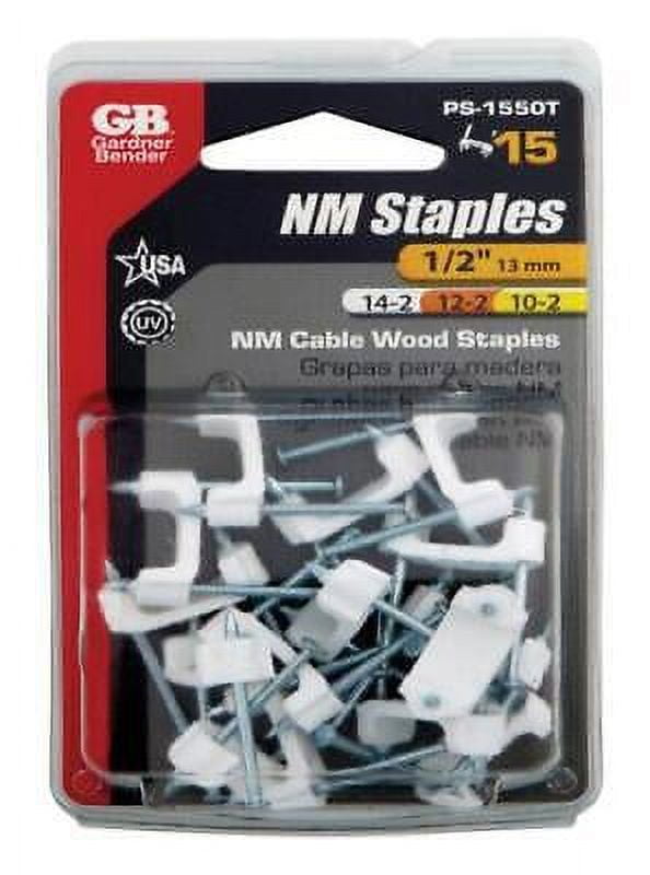 3 PC Gardner Bender 1/2 in. W Plastic Insulated Cable Staple 15 pk ...