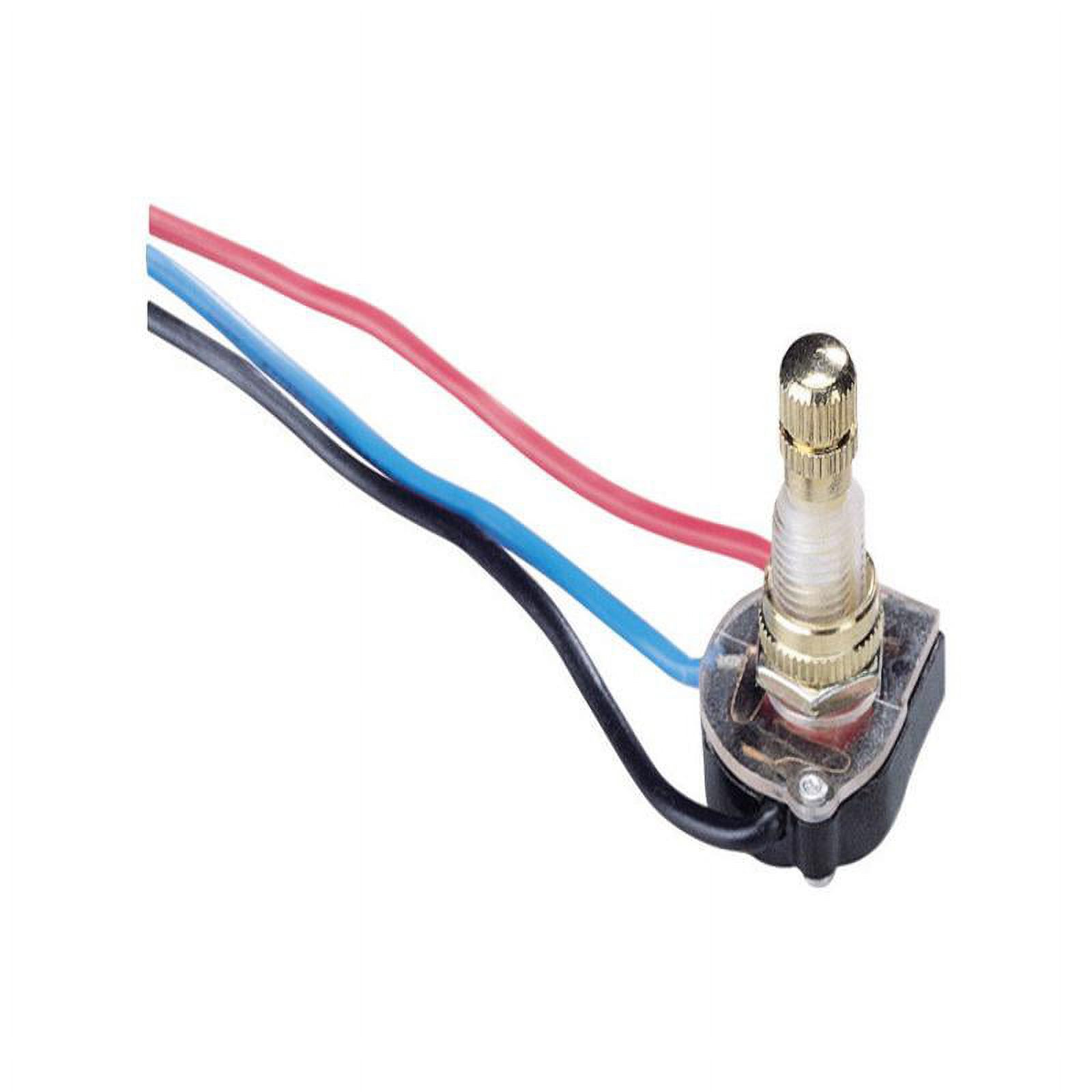 3PC Gardner Bender 6 amps Double Pole Rotary Switch Brass 1 pk