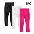 thumbnail image 1 of 3PC Girls Leggings Multipack Girls Soft Pants Tights for Girls Girls Running Pants Gym Leggings Toddler Girl Leggings Girl Pants 3T, Hot Pink, 1 of 9