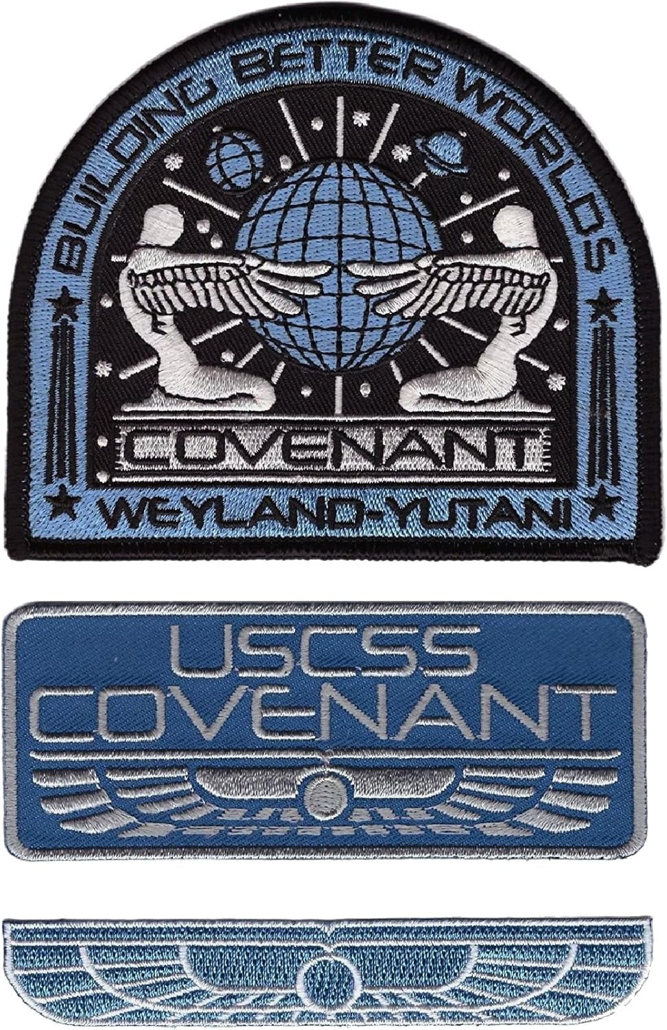3PC IRON ON Covenant Alien Movie Covenant Weyland Corp Crew Patch